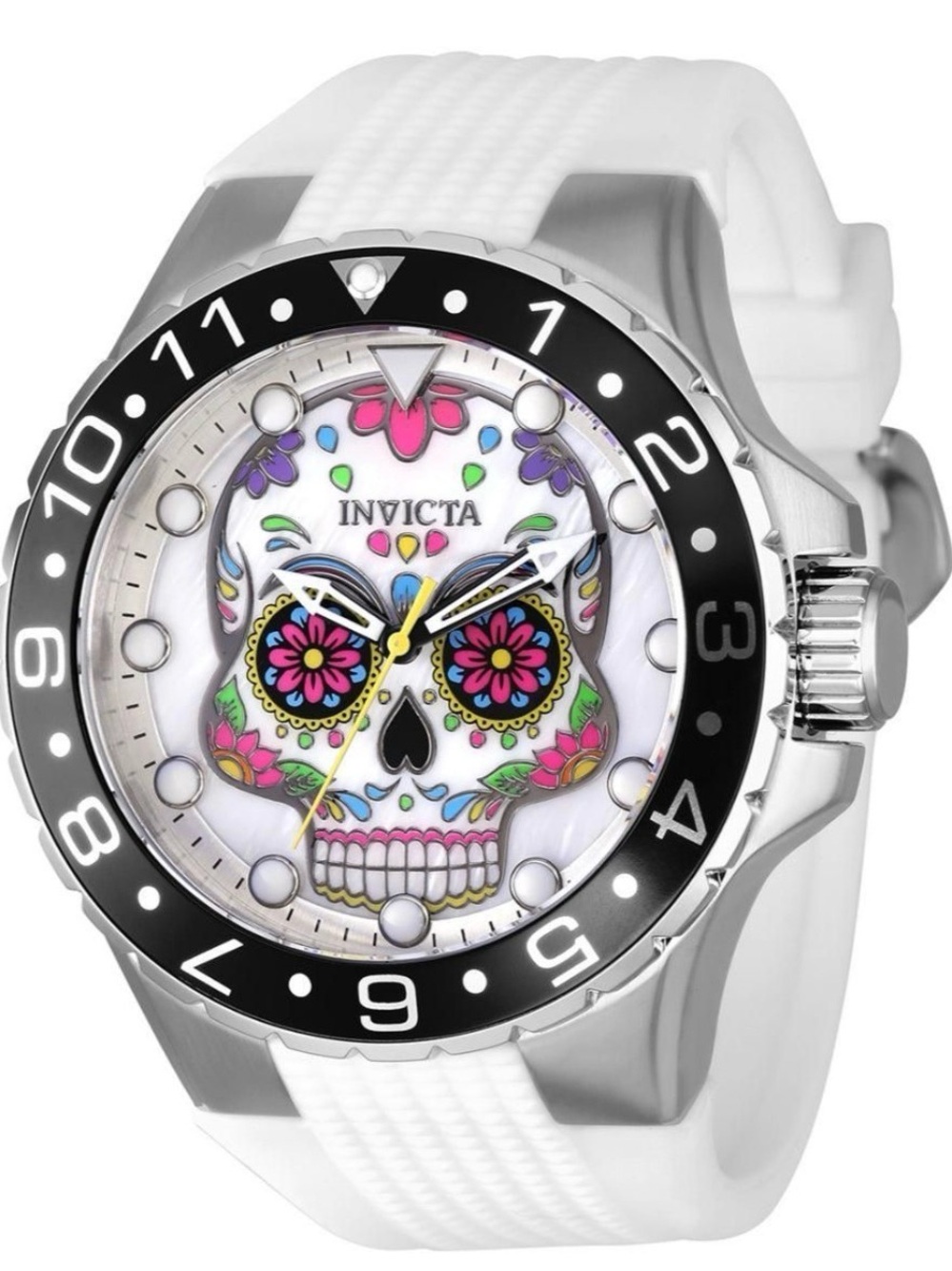 - Invicta Aviator Dia De Los Muertos Men's Watch w/ Mother of Pearl Dial - 50mm